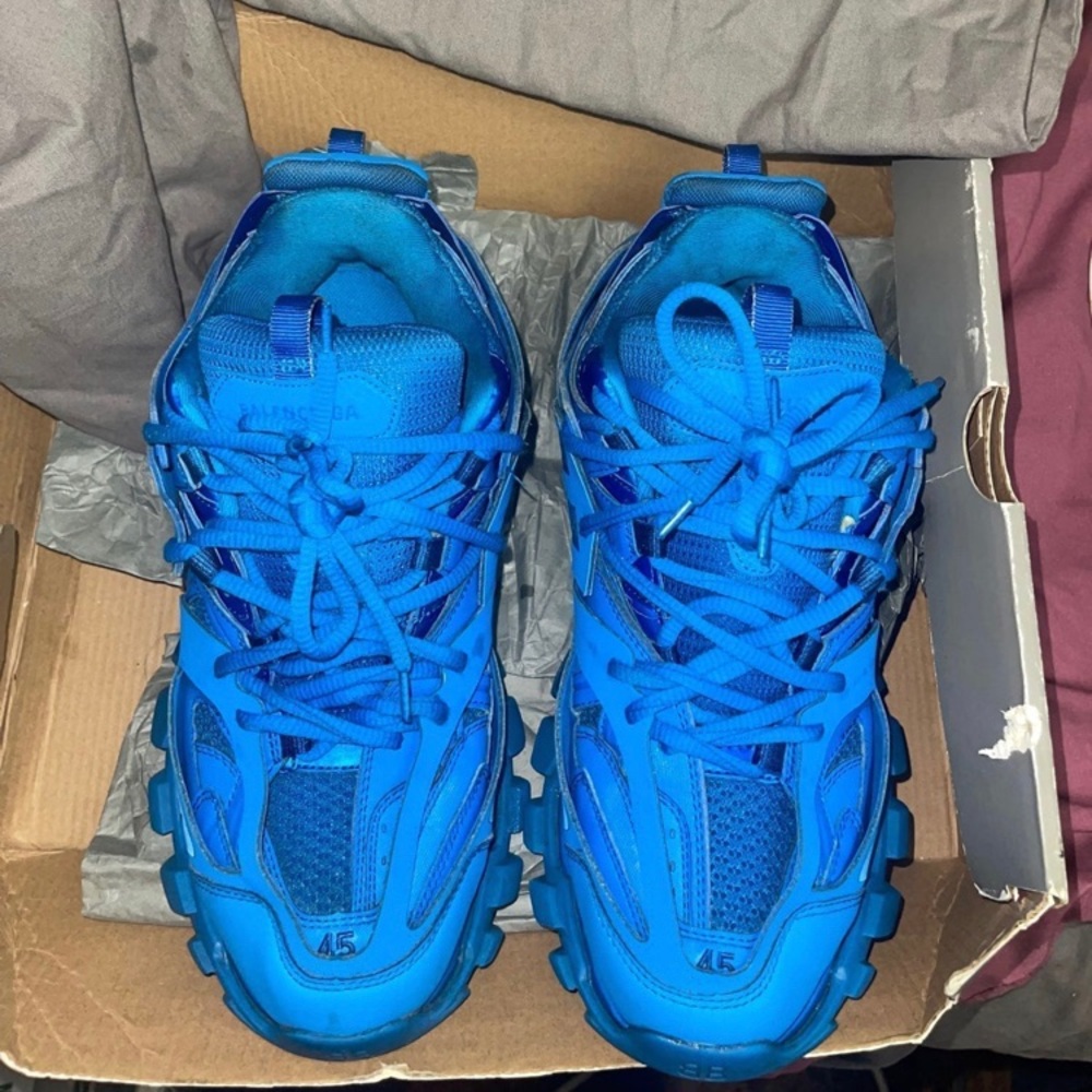 Balenciaga track runners blue